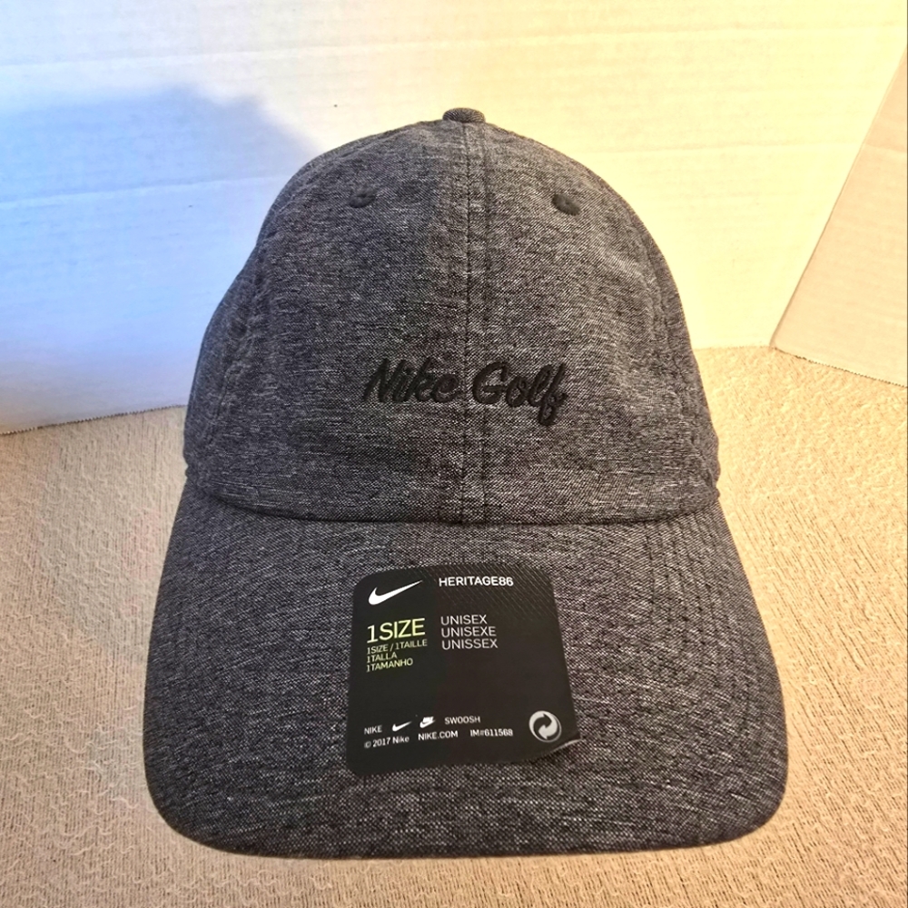 NWT Nike Golf Heritage86 Charcoal Unisex Adjustable Cap